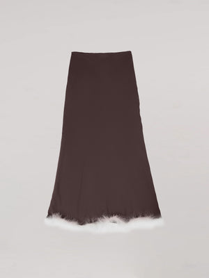 Brown Balance Feather Skirt