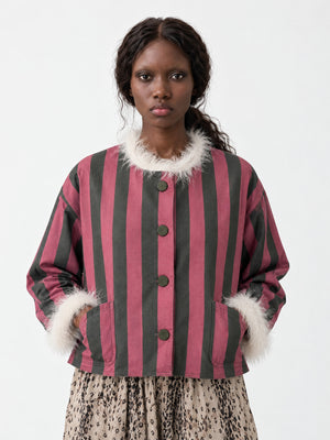 Stripe Dorée Feather Jacket