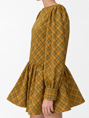 Aveline Doll Check Drop Waist Dress