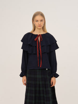 Evermore Blue and Red Blouse