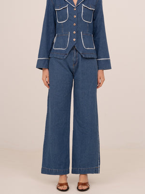 Flash Denim Wide Leg Pants