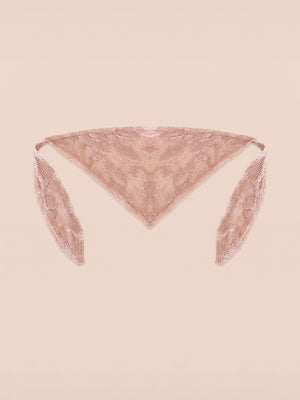 Pink Jester Embroidery Headscarf