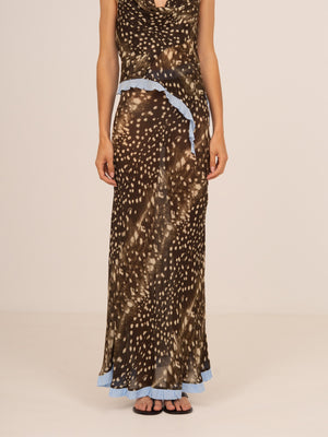 Ice Noir Animal Print Skirt