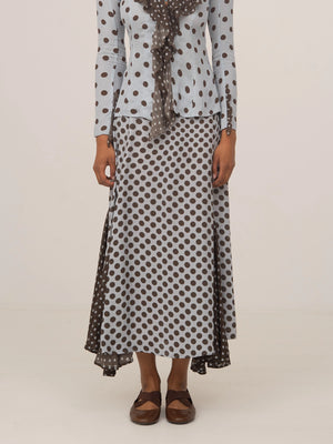 New Blue Polka Dot Skirt