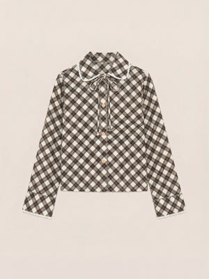 Classic Betty Argyle-inspired Geometric Print Shirt