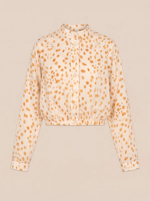 Fawn Deer Print Balloon Shirt