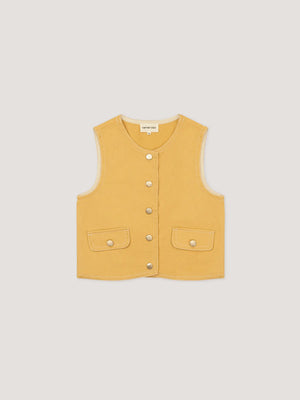 Desk Pale Yellow Denim Vest