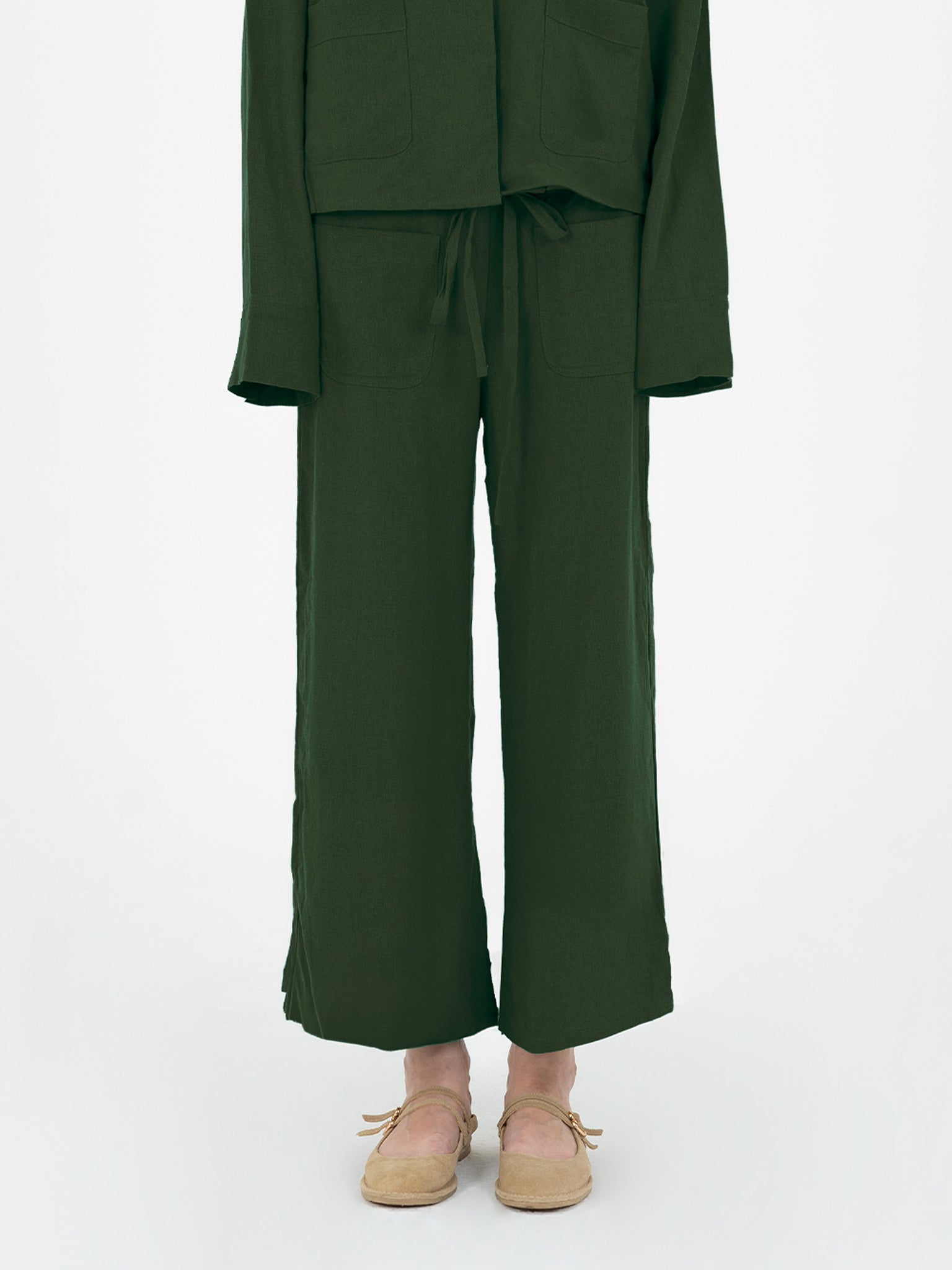 Grinch green linen pants