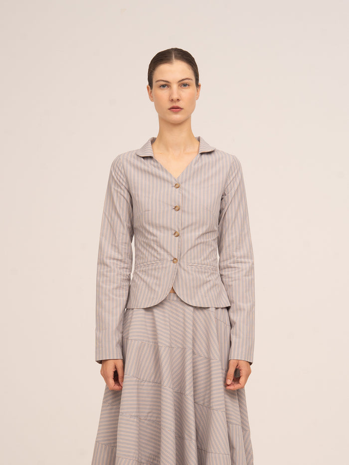 Midnight Striped Grey Shirt