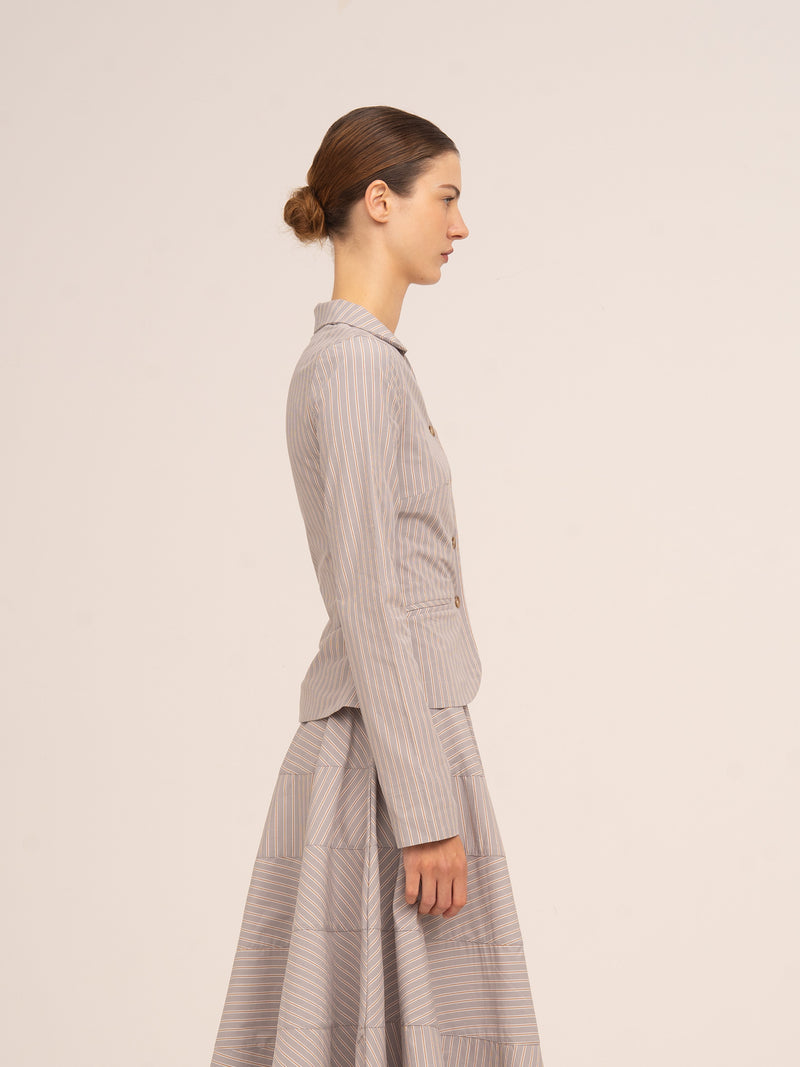 Midnight Striped Grey Shirt