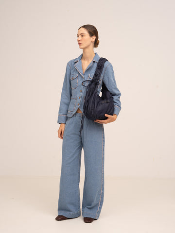 Flash Denim Wide Leg Denim Pants