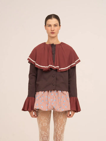 Frosted Brown Cape Jacket