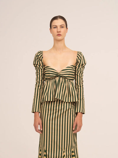 Garland Green Striped Top