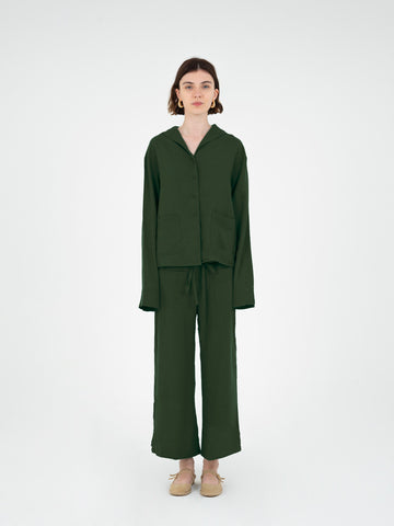 Grinch green linen pants