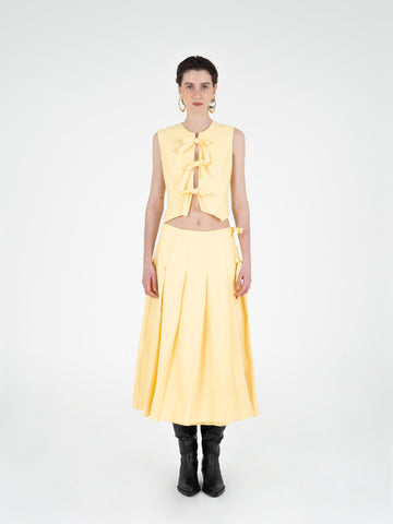 Harlem Yellow Pleated Skirt