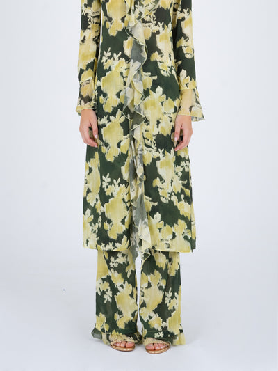 Lime Lagoon Flower Print Pants