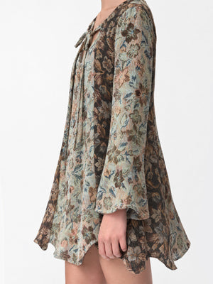 Daphne Floral Patchwork Mini Dress