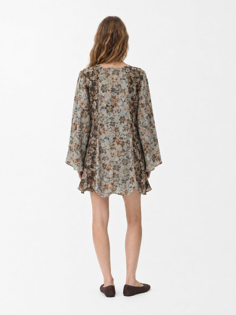 Daphne Floral Patchwork Mini Dress