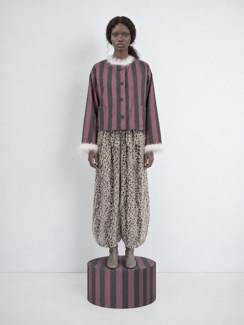 Stripe Dorée Feather Jacket
