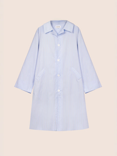 Hunter Striped Blue Trench Coat