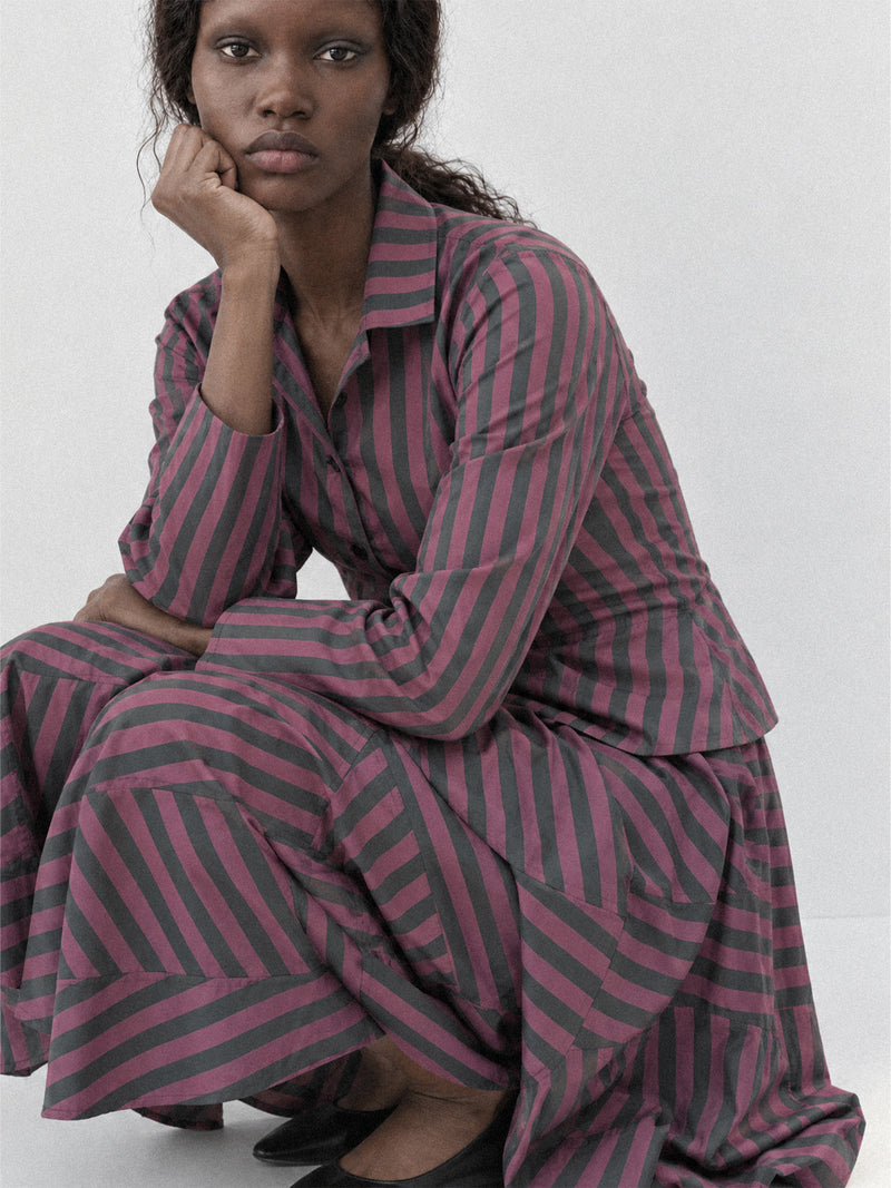 Garnet Midnight Stripe Tailored Jacket