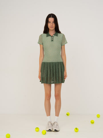 Ace Green Lace Mini Tennis Dress