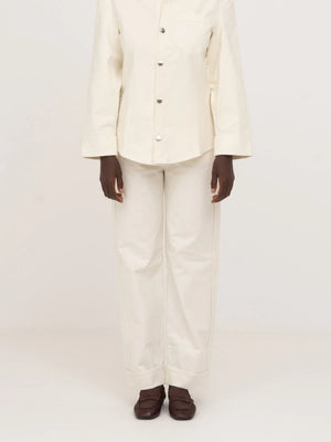 Agenda Cream Denim Trousers