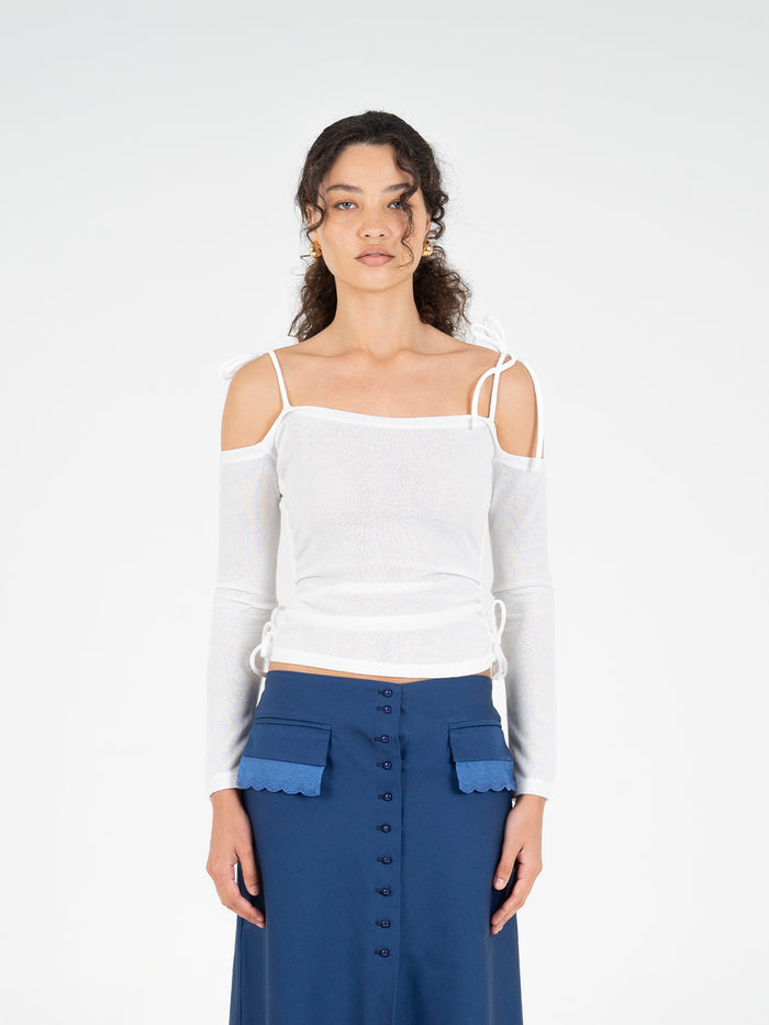 Airy White Fitted Top