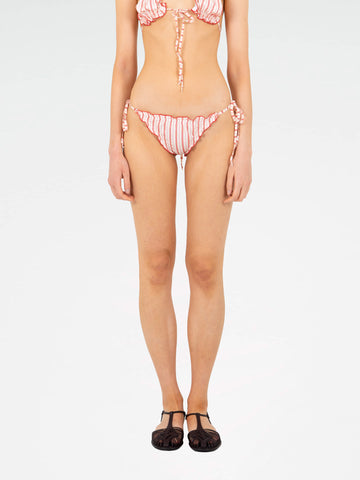 Alchemist Striped Ruched Bikini Bottom
