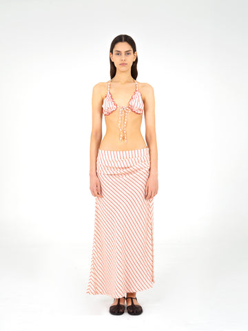 Alchemist Striped Ruched Skirt