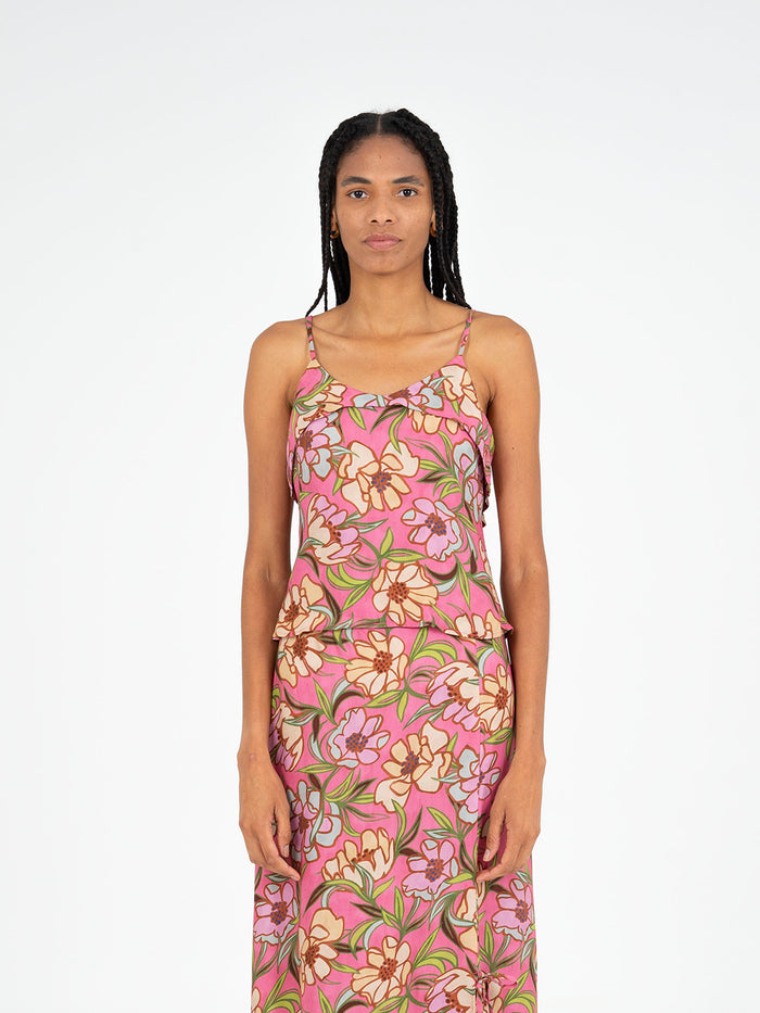 Amara Pink Floral Print Top