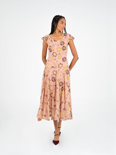 Amor Pink Floral Print Dress