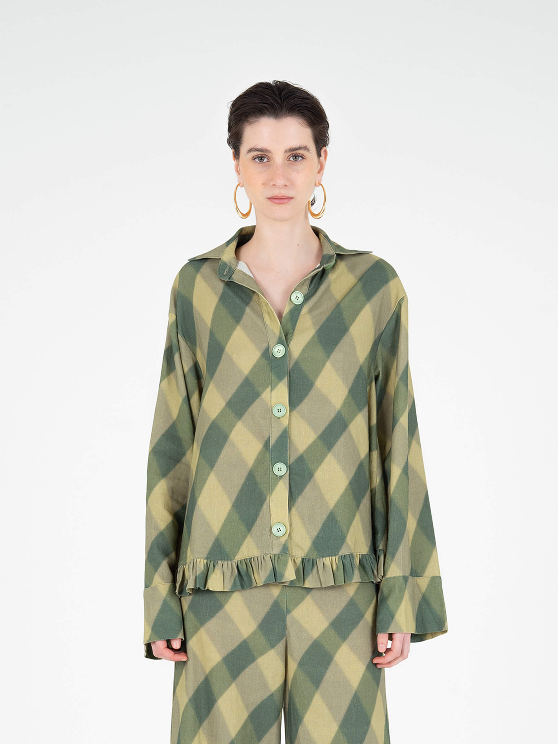 Annapurna Green Rhombus Shirt camisas y camisetas