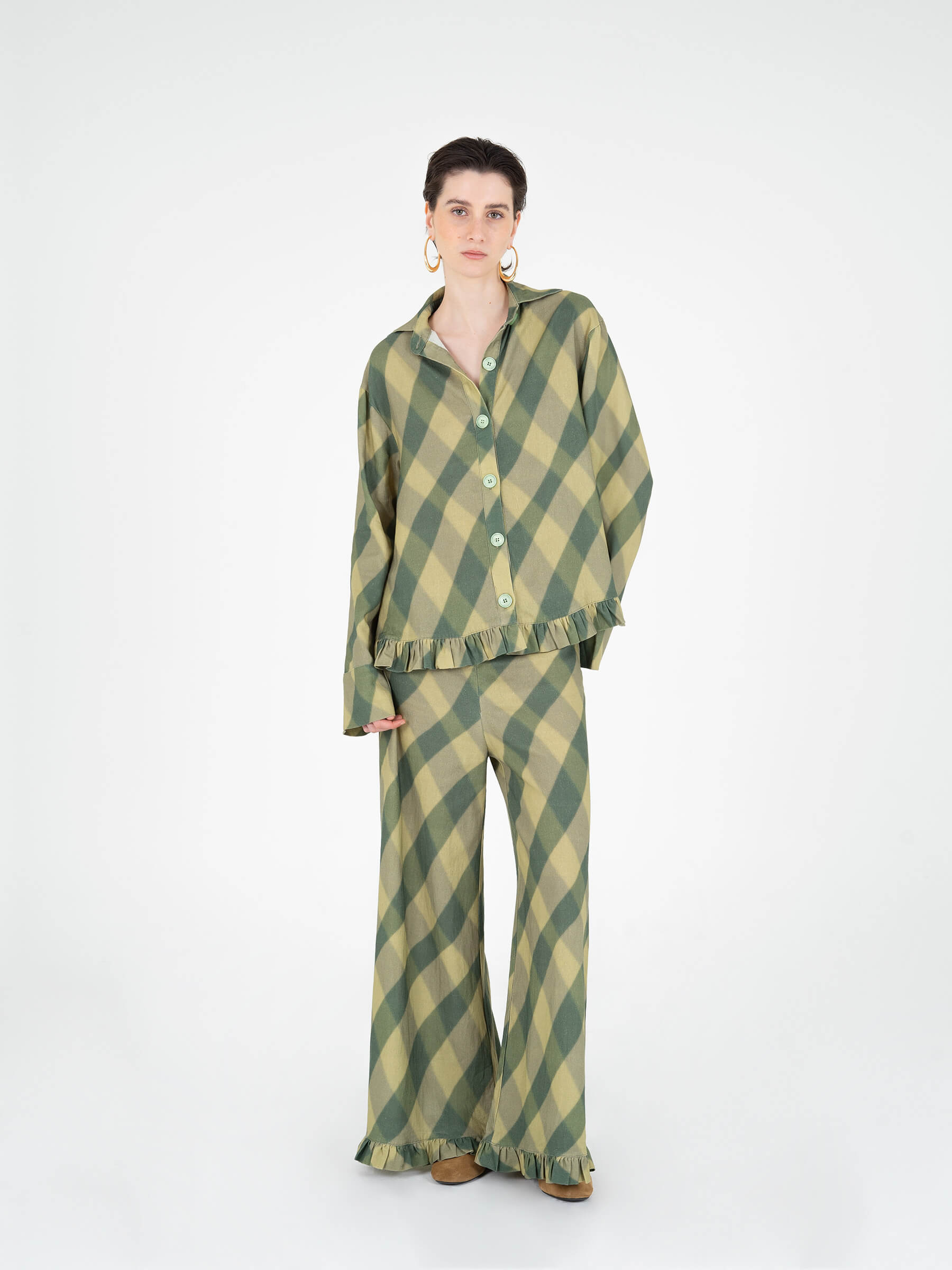 Annapurna Green Rhombus Shirt camisas y camisetas