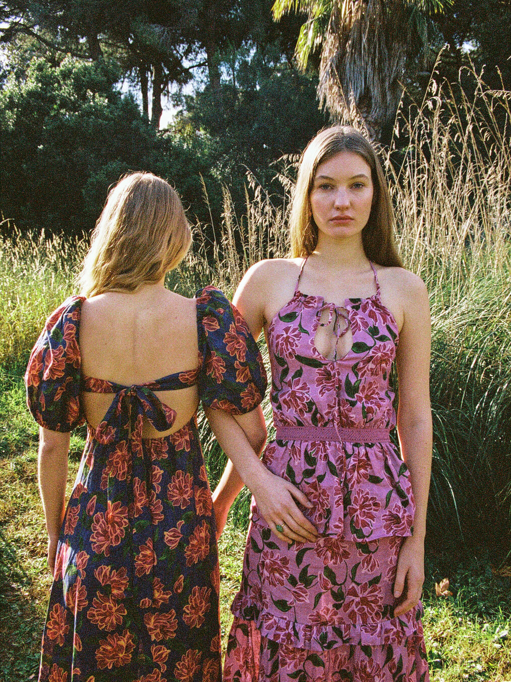 Arcania Blue Floral Print Dress vestidos