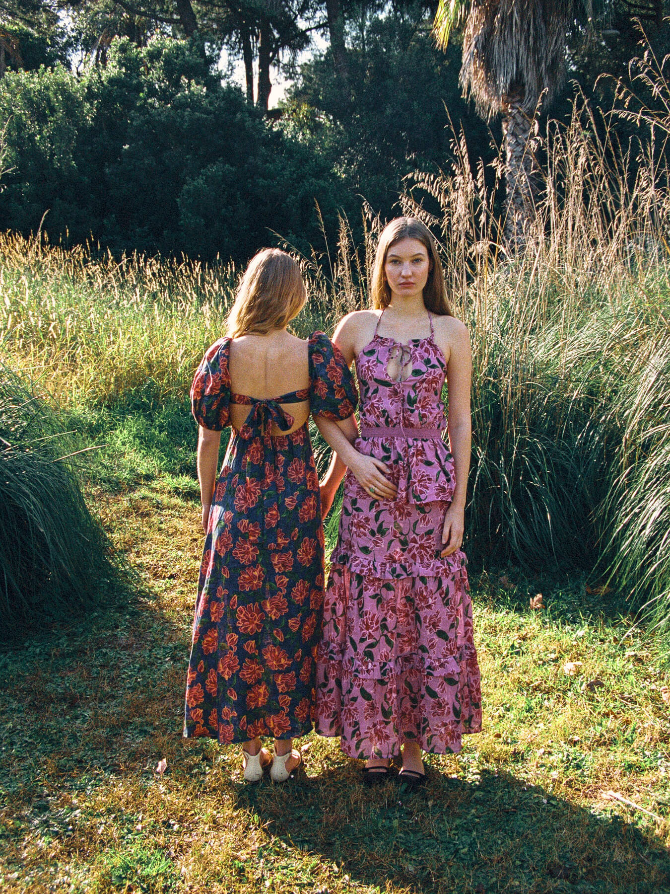 Arcania Blue Floral Print Dress vestidos