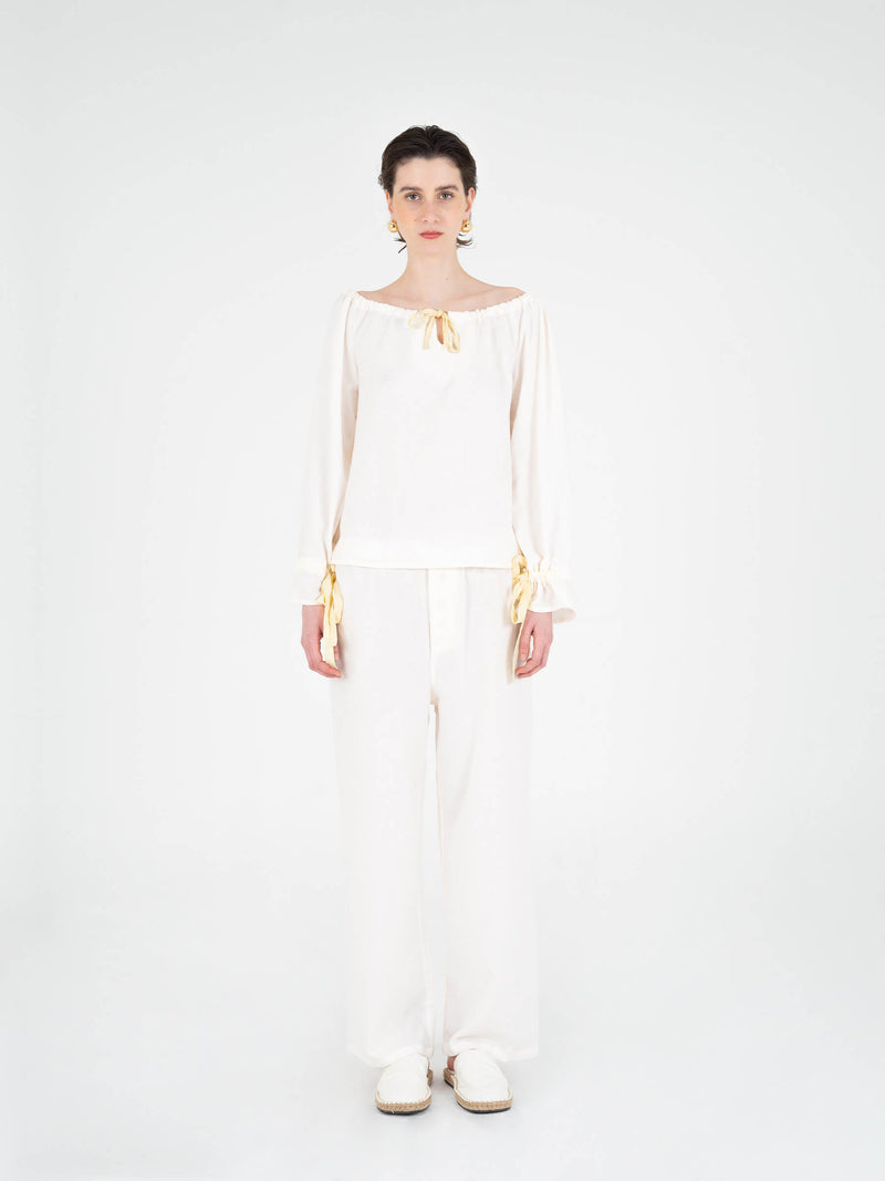 Arctic Cream Pyjama Pants pantalones