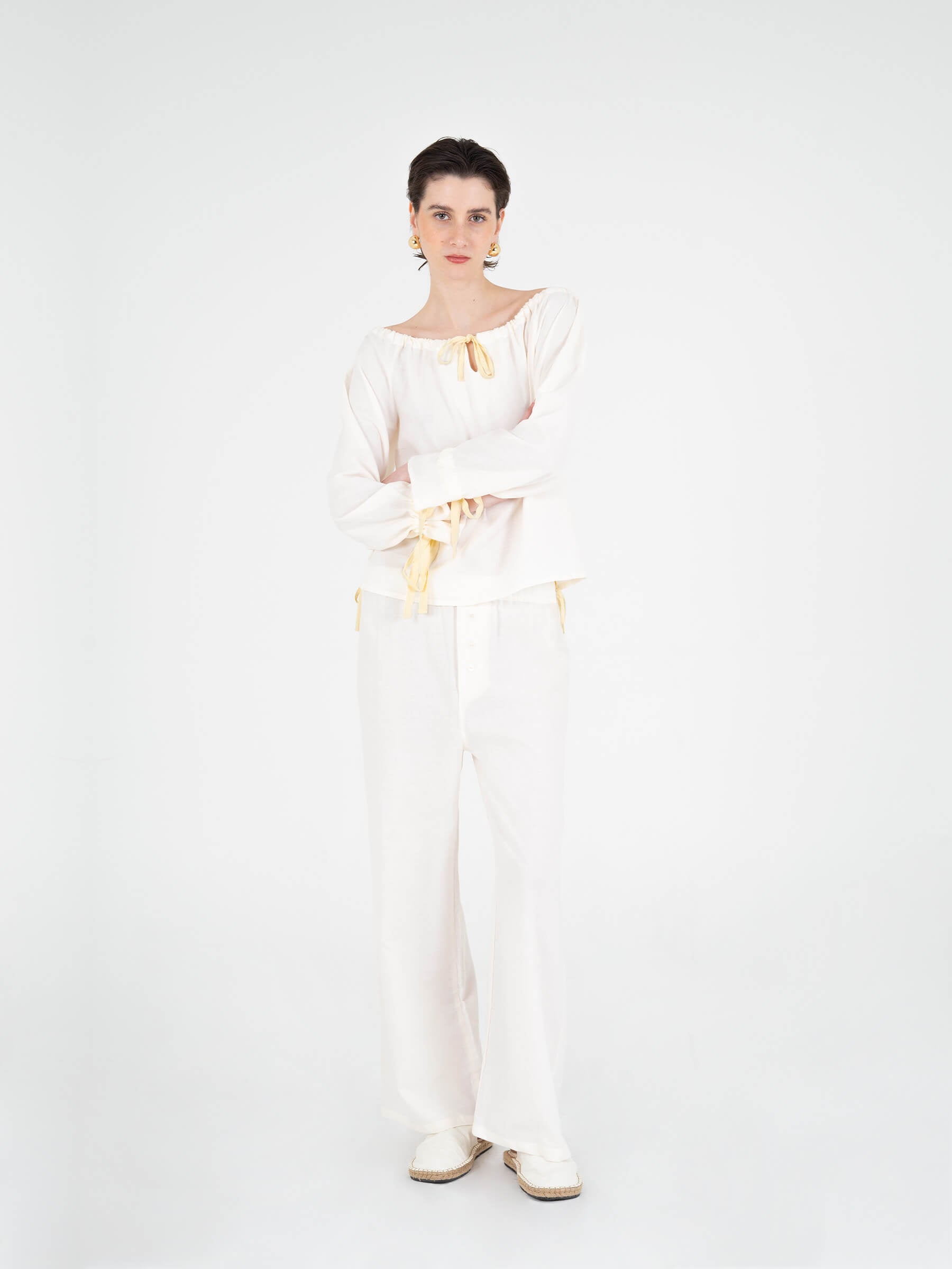 Arctic Cream Pyjama Shirt camisas y camisetas