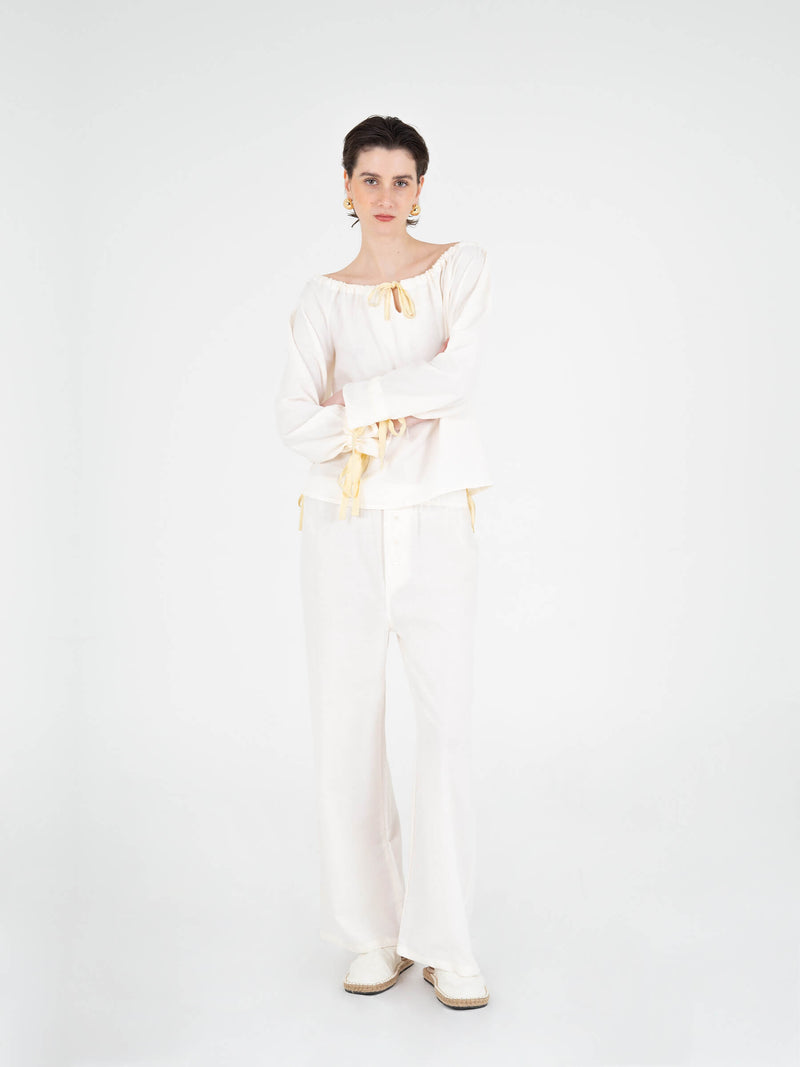 Arctic Cream Pyjama Shirt camisas y camisetas
