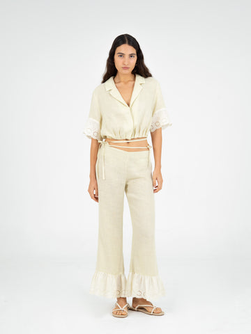 Aurora Linen Beige Top