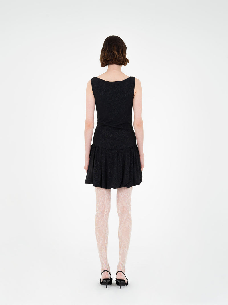 Authentic Shiny Black Mini Dress vestidos
