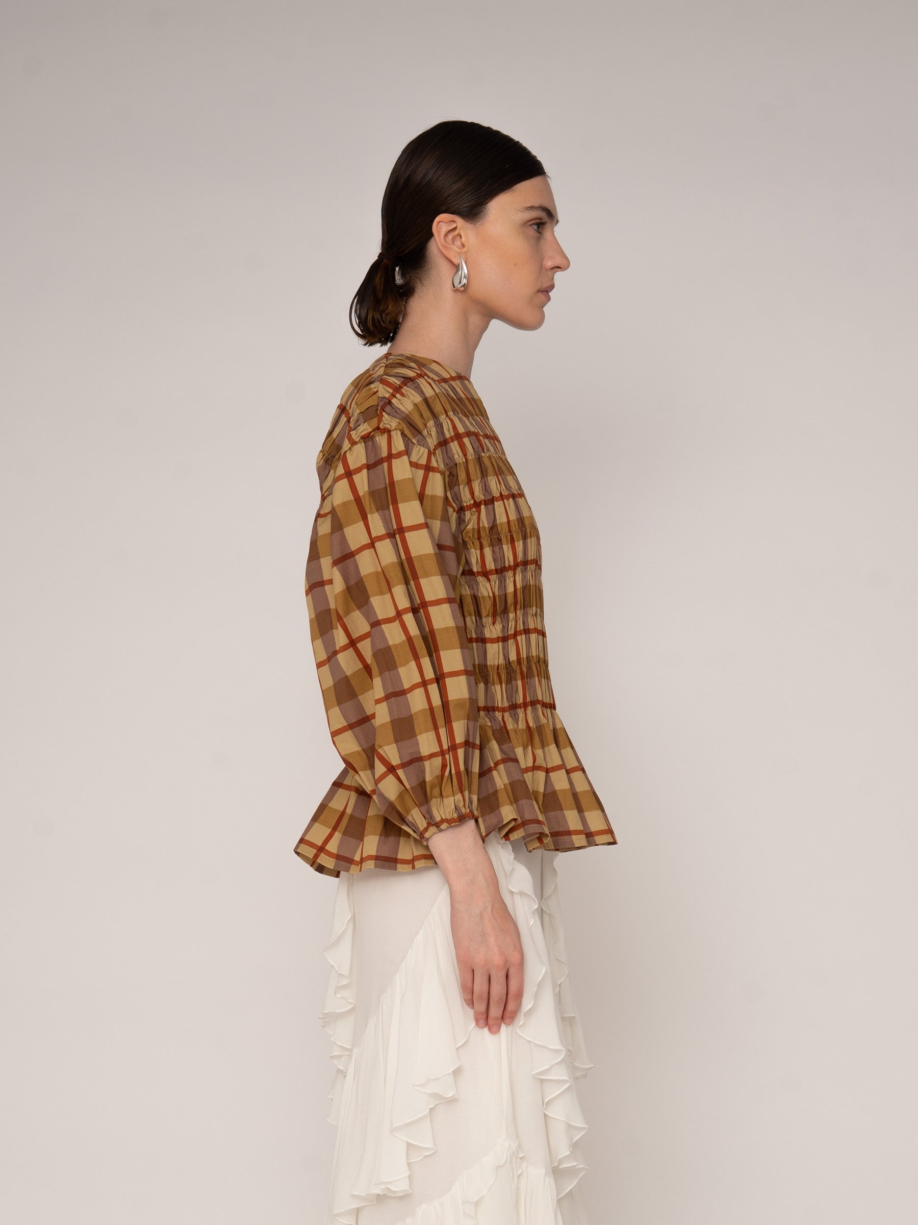 Automne Plaid Blouse top