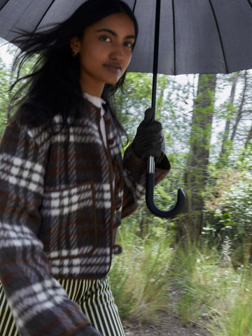 Barefoot Plaid Brown Jacket