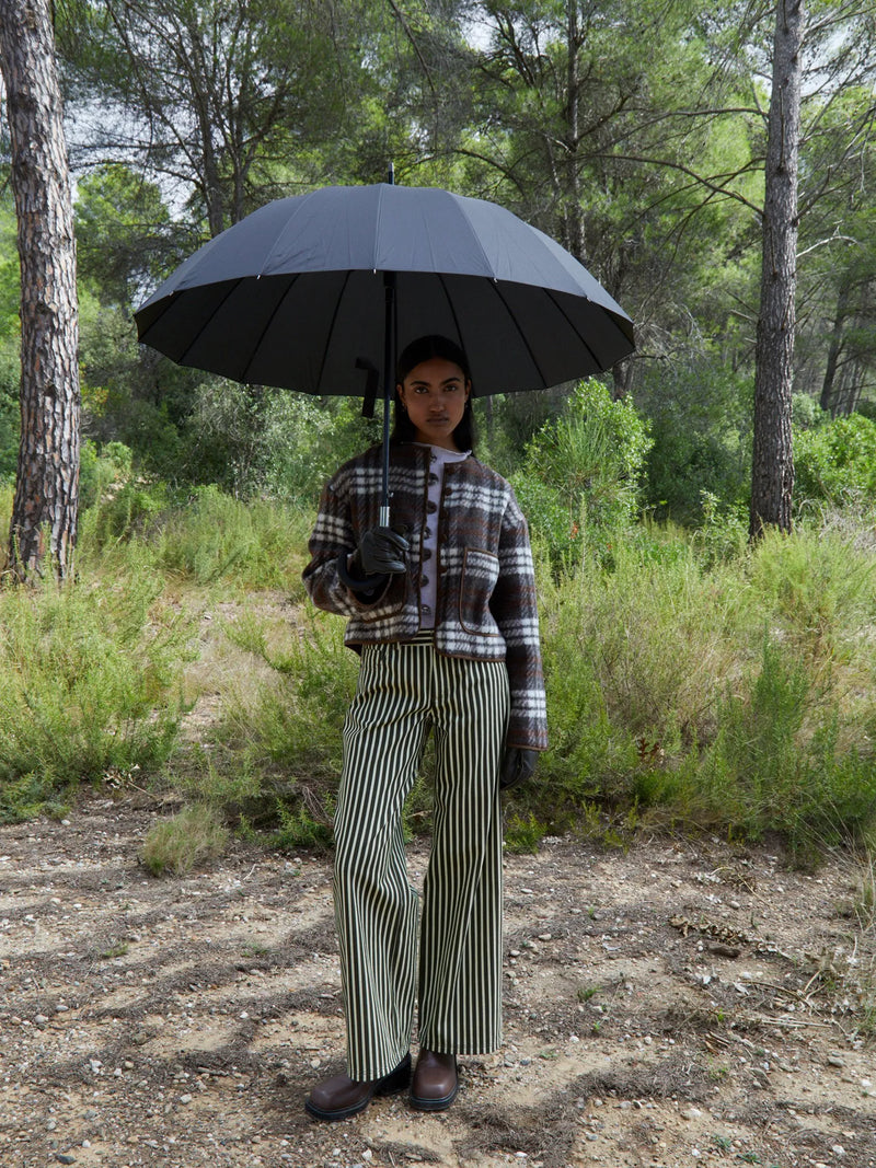 Barefoot Plaid Brown Jacket