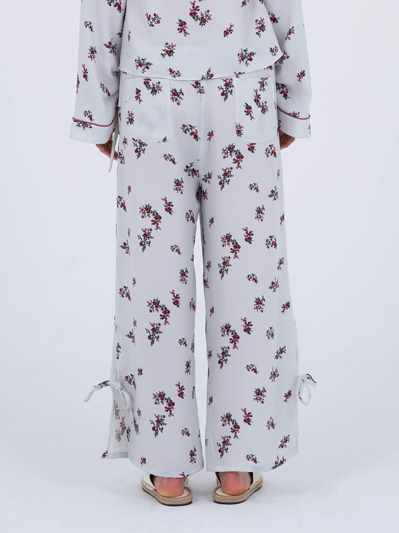 Bloom Flower Print Pants pantalones