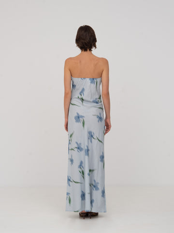 Blue Flower Print Dream Dress