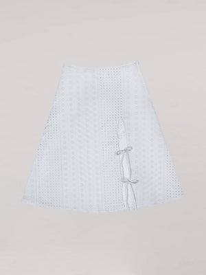 Blue Lumora White Midi Skirt