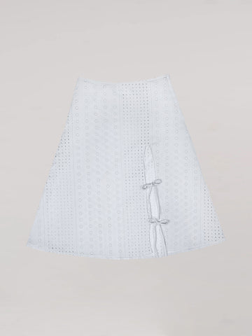 Blue Lumora White Midi Skirt