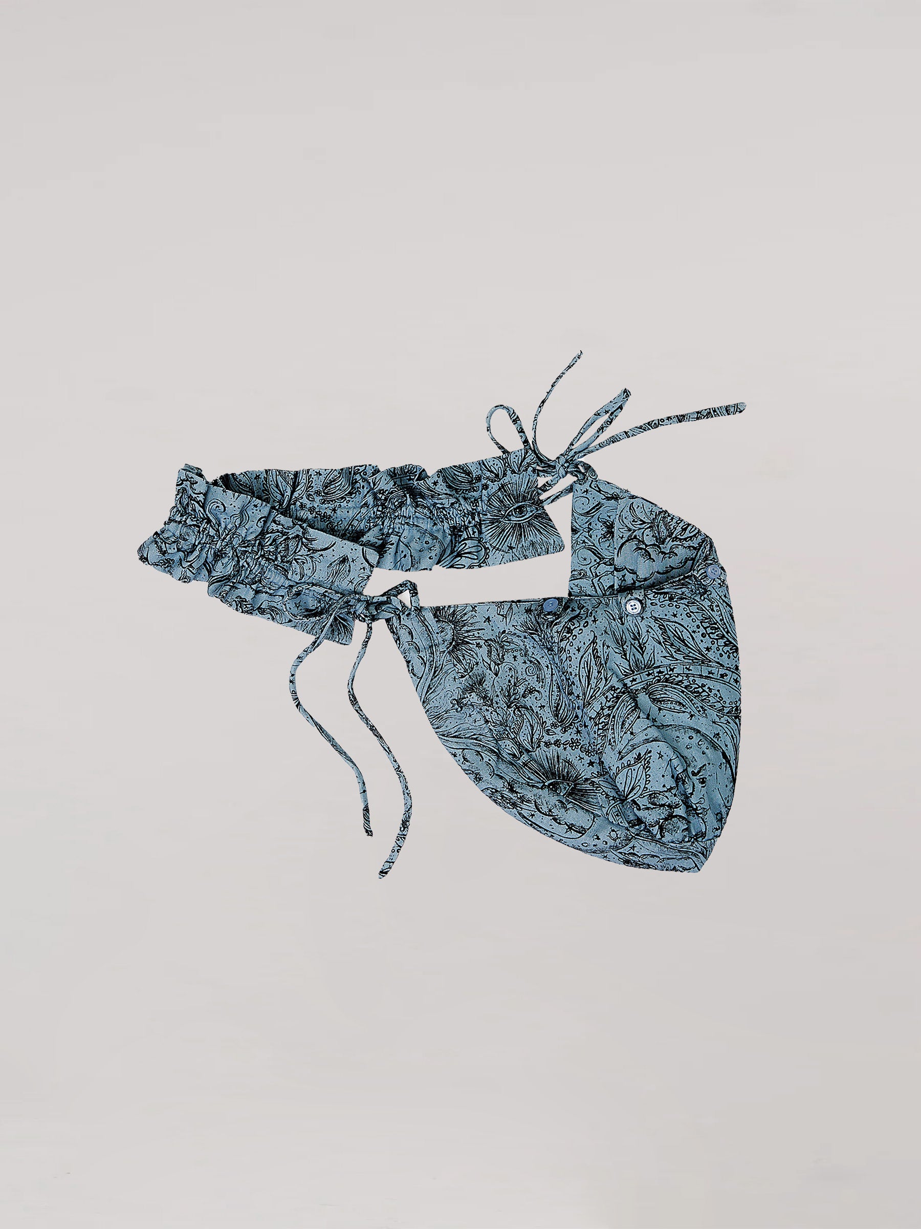 Blue Peony System-Printed Bag accesorios