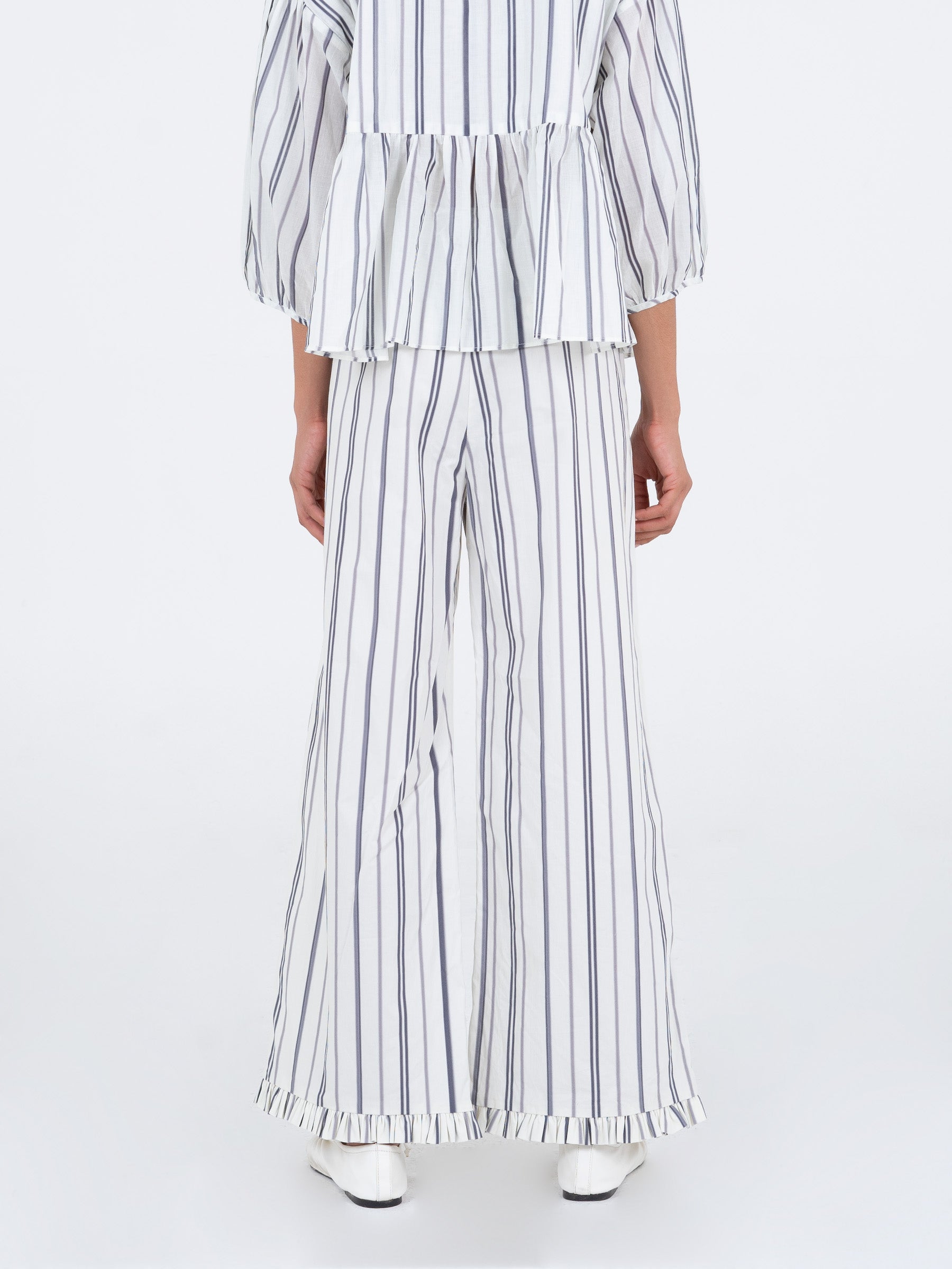 Bluebell Blue Striped Printed Pants pantalones